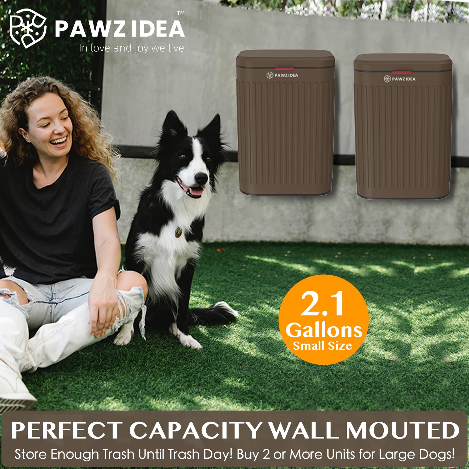 PAWZIDEA bac intérieur amovible, vidage facile.