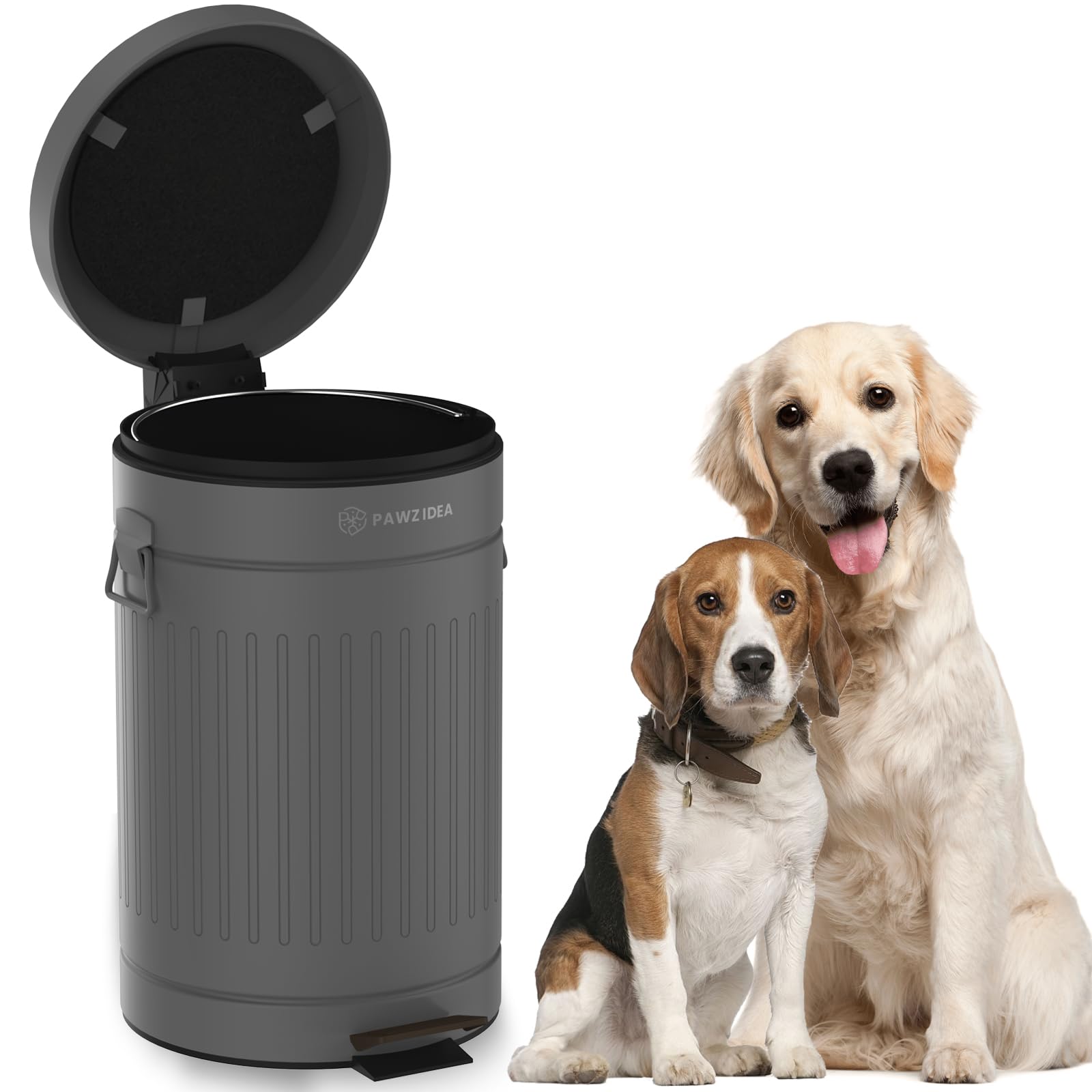 PAWZIDEA boîte-poubelle crottes extérieure avec couvercle, pratique pour patios propres.