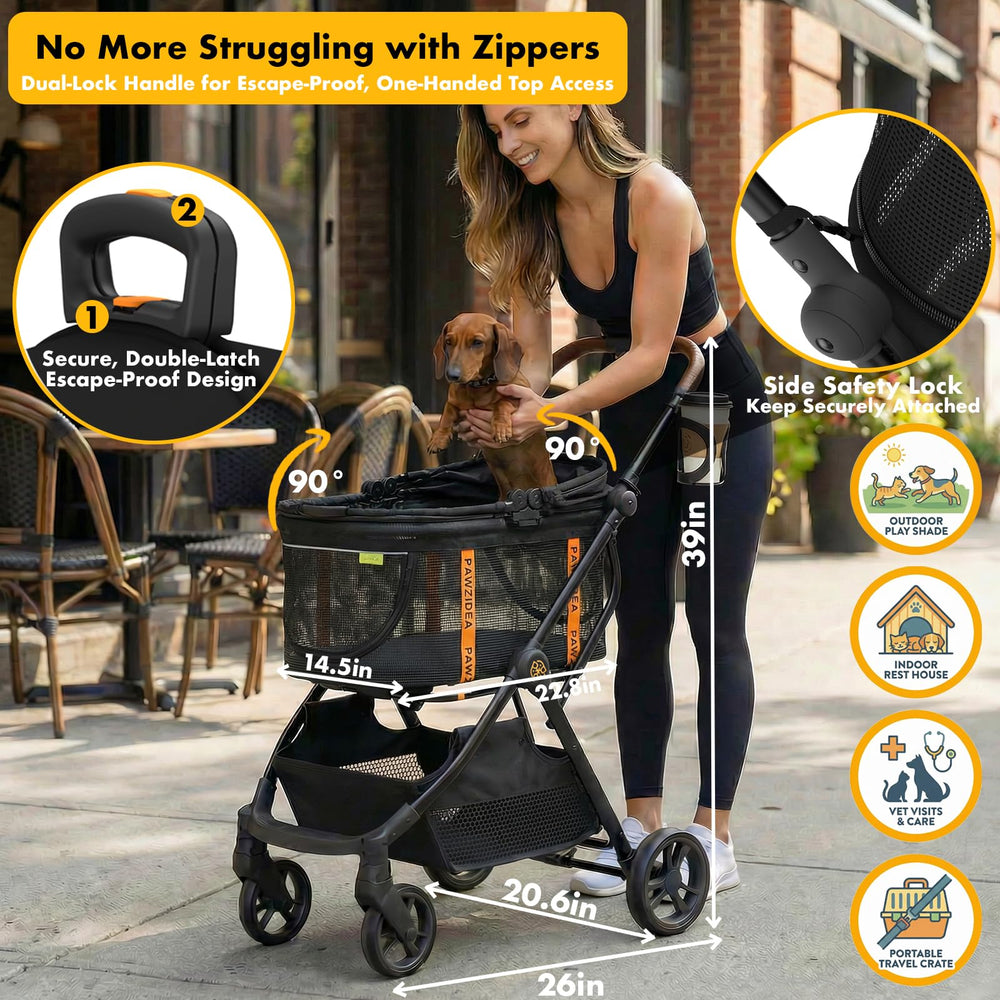 Caisse-auto amovible PAWZIDEA pour voyages sécurisés en voiture.