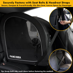 PAWZIDEA cage transport chien accès supérieur zippé, interaction sans se pencher.