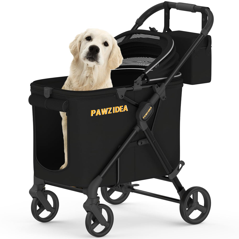 PAWZIDEA chariot chien spacieux, confort optimal pour chiens jusqu'à 80 lb