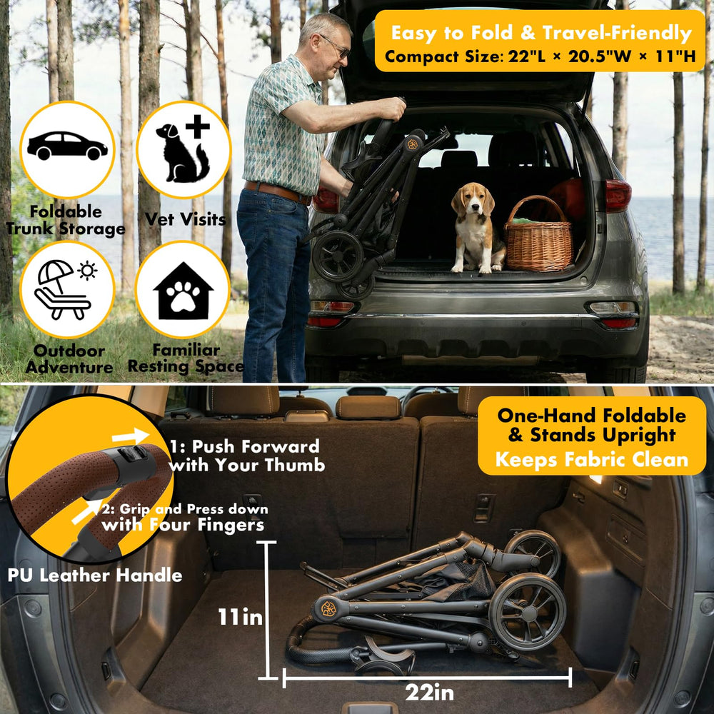 Porte-petit animal amovible PAWZIDEA pratique en voyage.