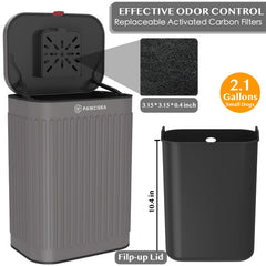 Couvercle Pawzidea avec charbon actif absorbant les odeurs extérieures.