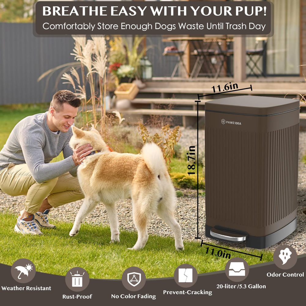 PAWZIDEA Seau intérieur amovible, nettoyage et vidage faciles.