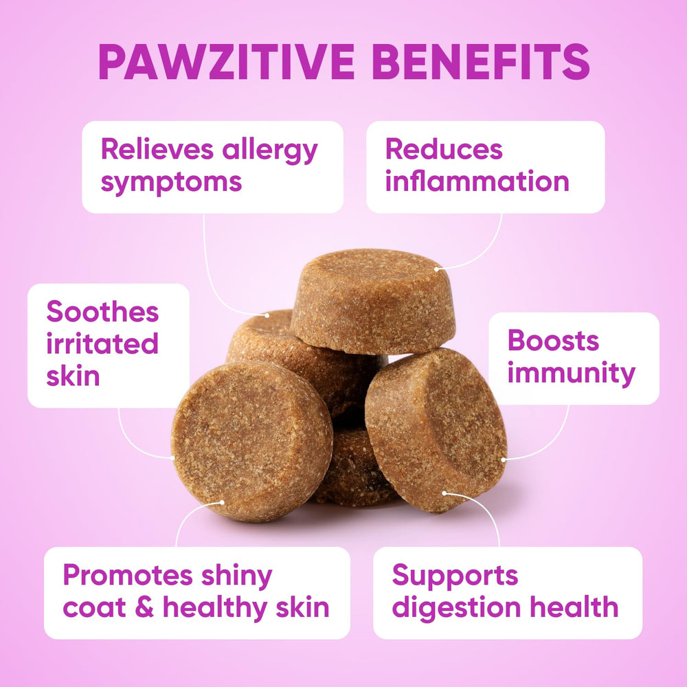 Pawzitive Pets Bouchées Demangeaisons Relief: apaise les irritations cutanées.