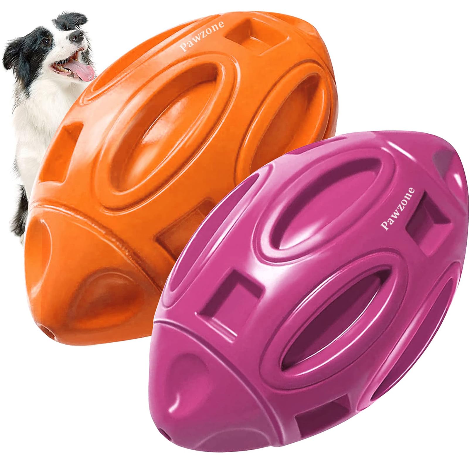 Pawzone balle-siffle durable: jouet robuste qui capte l'attention des chiens.