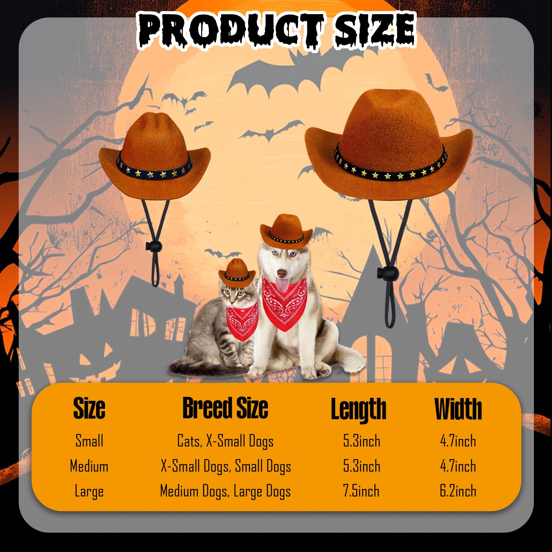 PAYHTOW costume cowboy pour animaux, look western pour fêtes et photos.