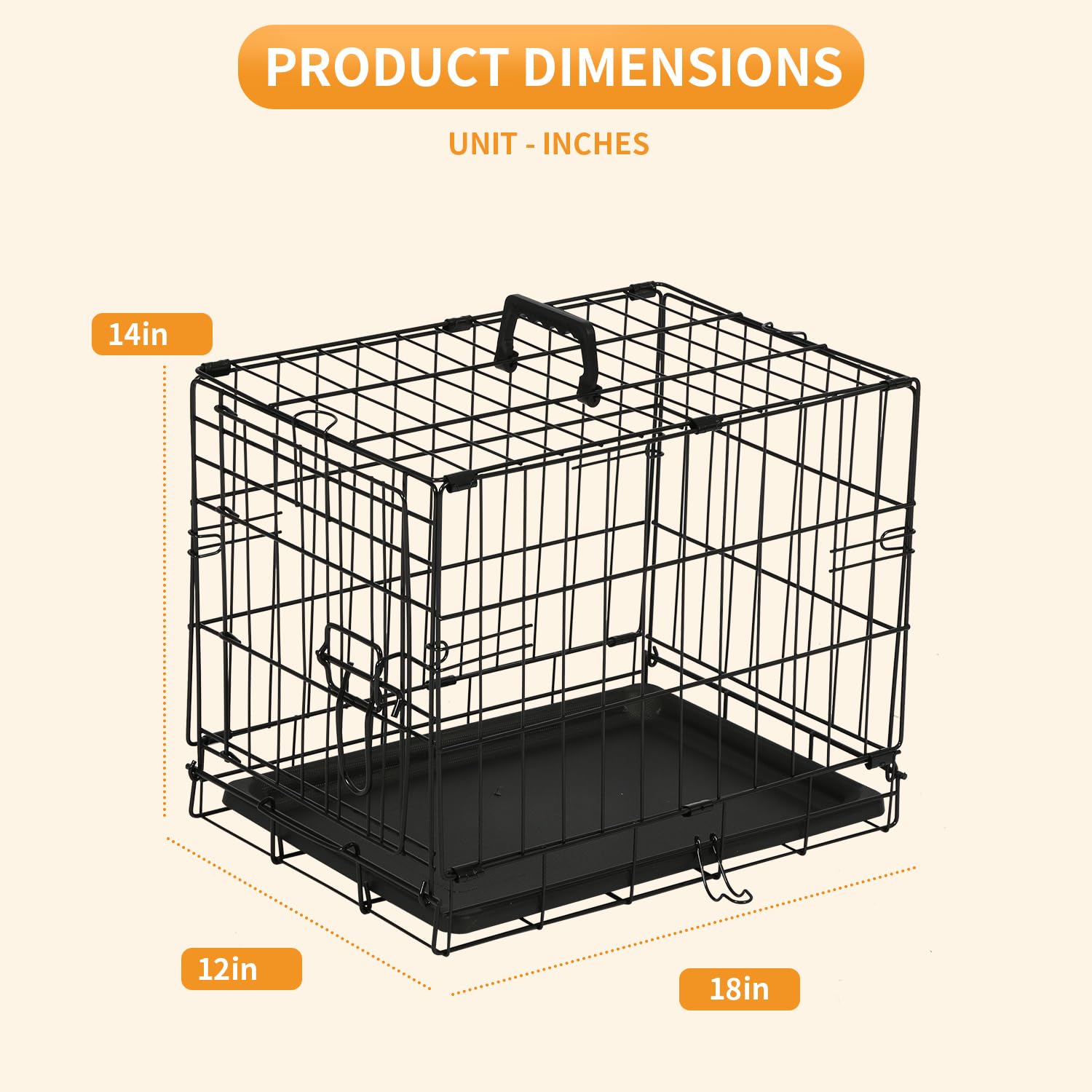 PayLessHere cage à deux portes, accès pratique pour chien.