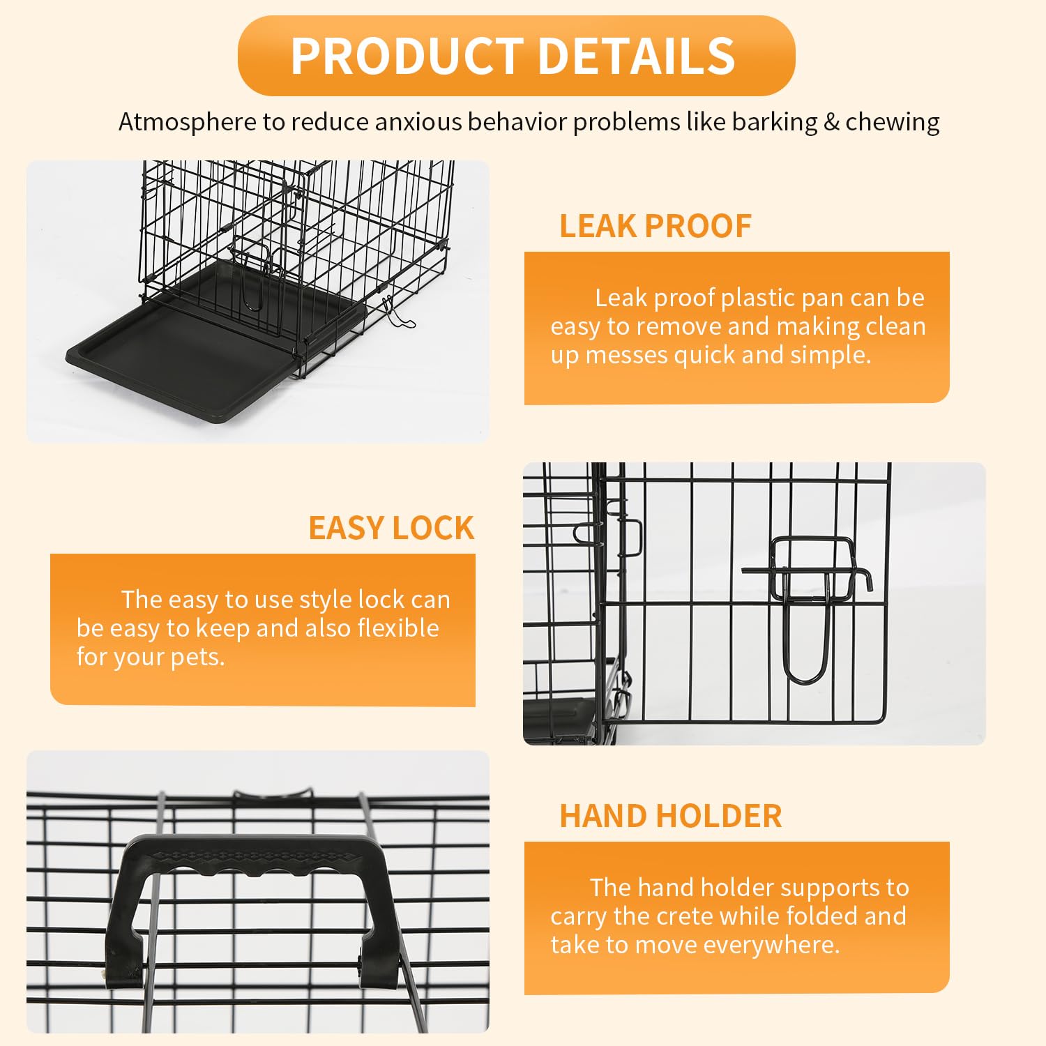 PayLessHere cage chien revêtement epoxy, protection durable contre la corrosion.