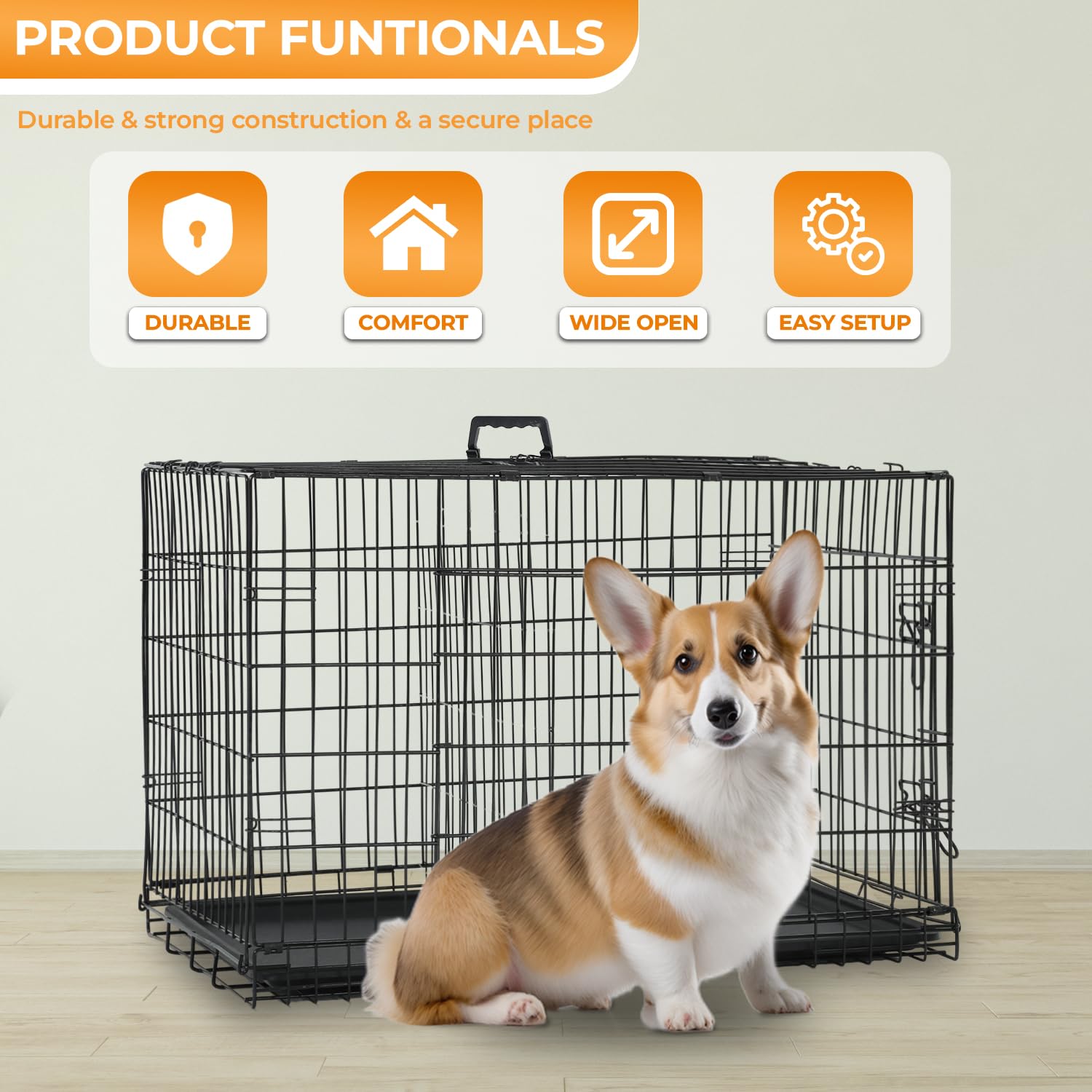 PayLessHere cage-chien pliable, légère et facile à transporter.