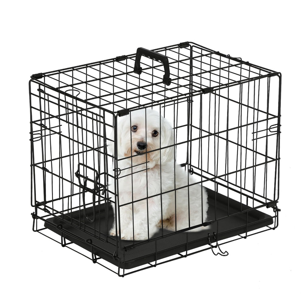 PayLessHere caisse chien 18-pouces, porte simple, confinement sûr en déplacement.