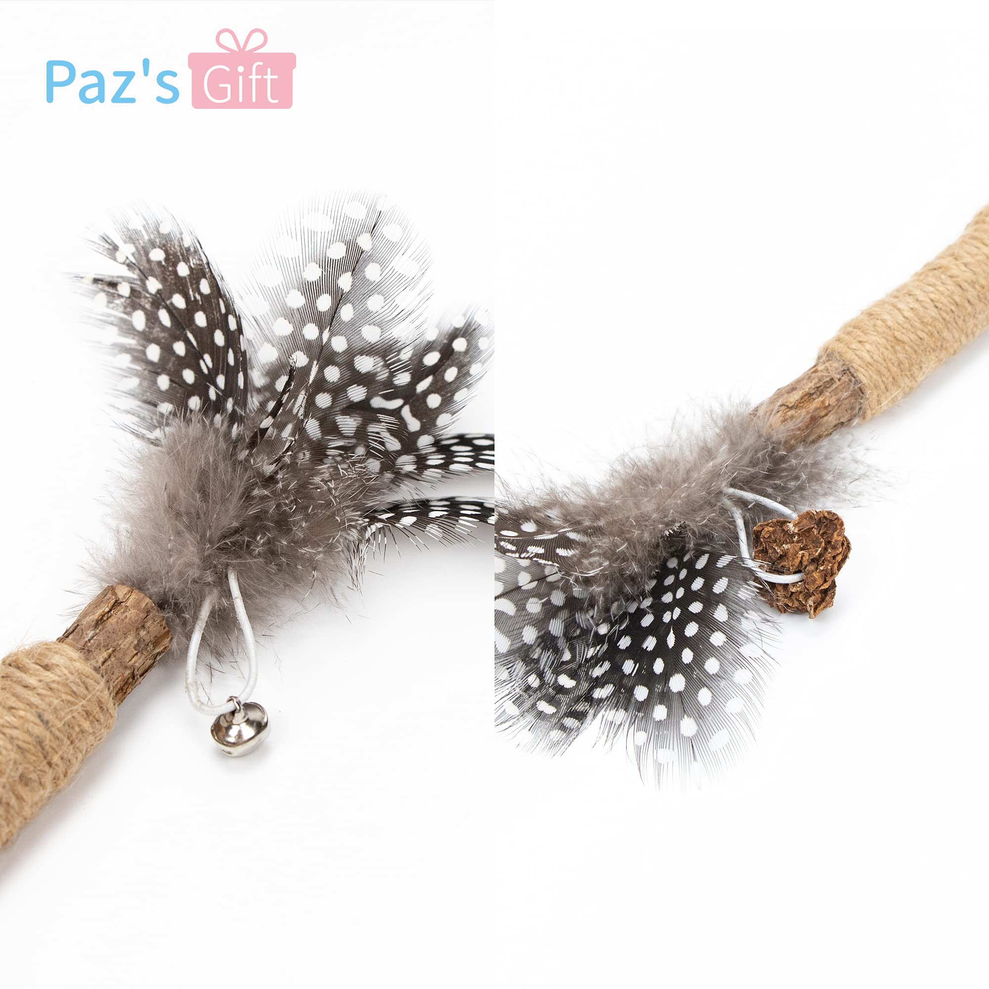 PAZ'S GIFT - Jouet Silvervine avec clochette, enrichissement sensoriel.