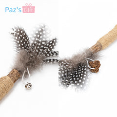 PAZ'S GIFT - Jouet Silvervine avec clochette, enrichissement sensoriel.