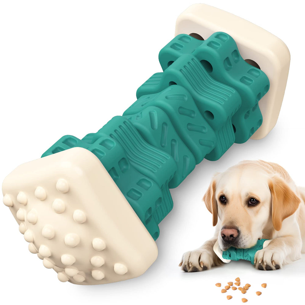 PcEoTllar jouet mastic indestructible pour chien vert favorise la mastication durable