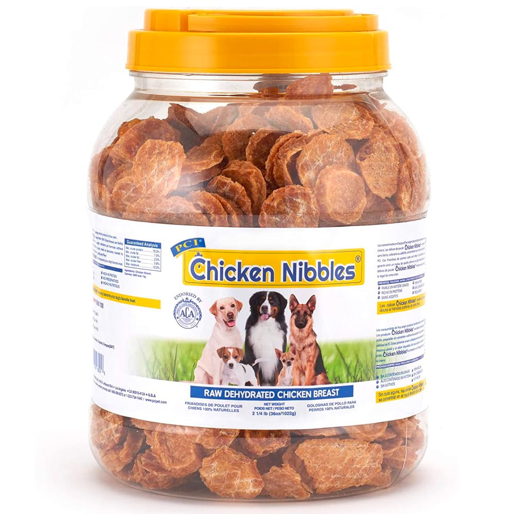 PCI Pet Center – Morceaux de poulet déshydraté dans une boîte hermétique, récompense pratique.