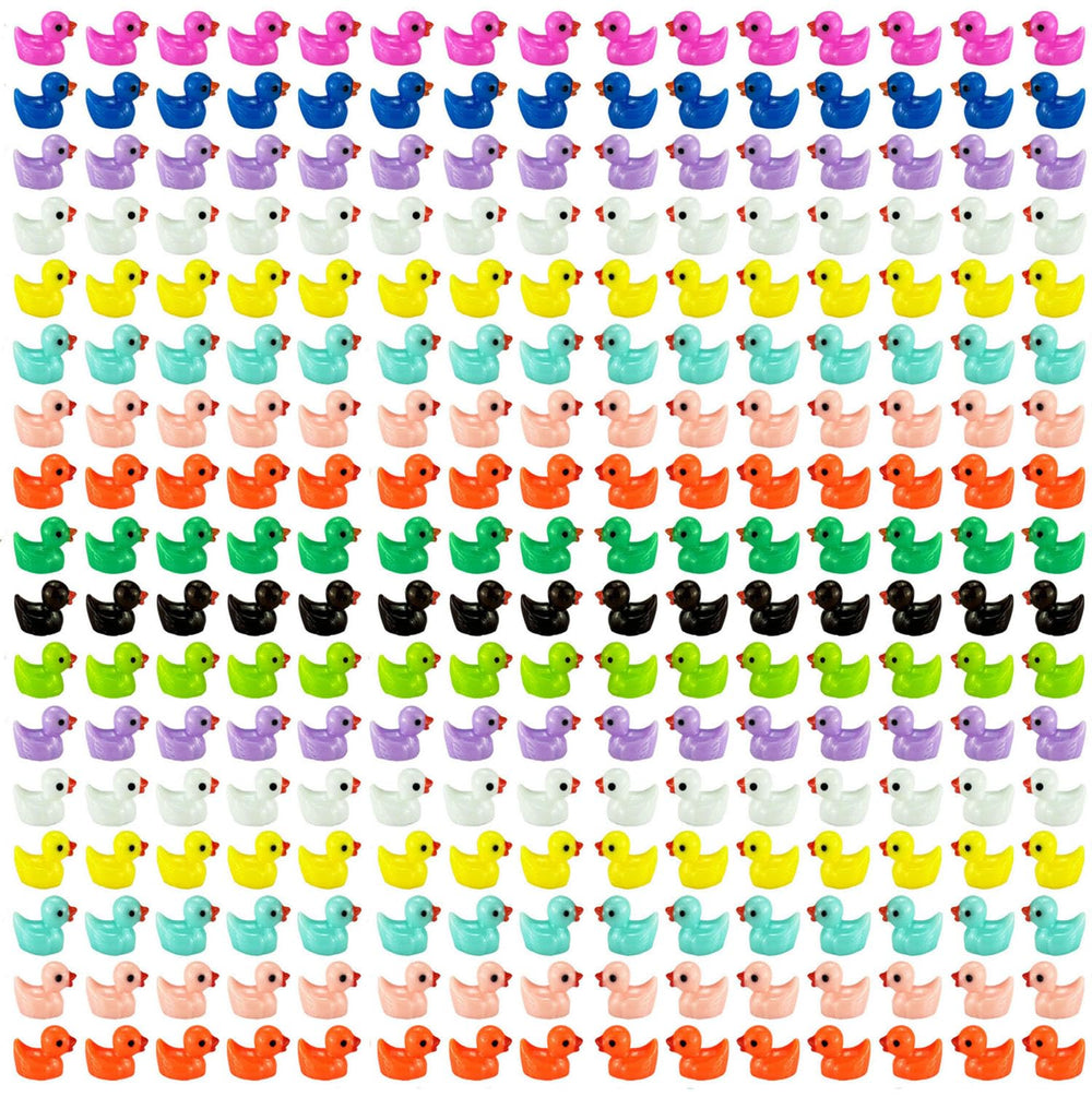 Pcxino canards mini résine colorés pour décor de jardin miniature.