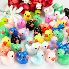 Pcxino canards en résine, durables et brillants pour jardins de mousse.