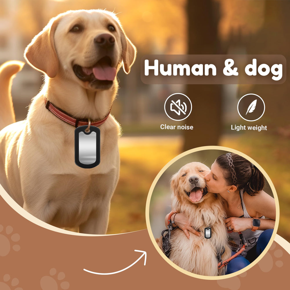 Installation sans outil silenceur plaque identite chien Peacetream.