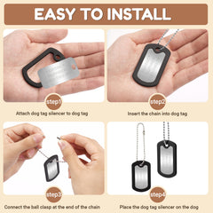 Pack 10 silenceurs plaque identite chien Peacetream, idéal pour plusieurs chiens.