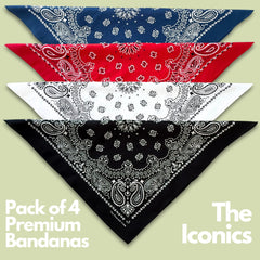 The Peacock Crew Iconics blanc bandana foulard cheveux chic.