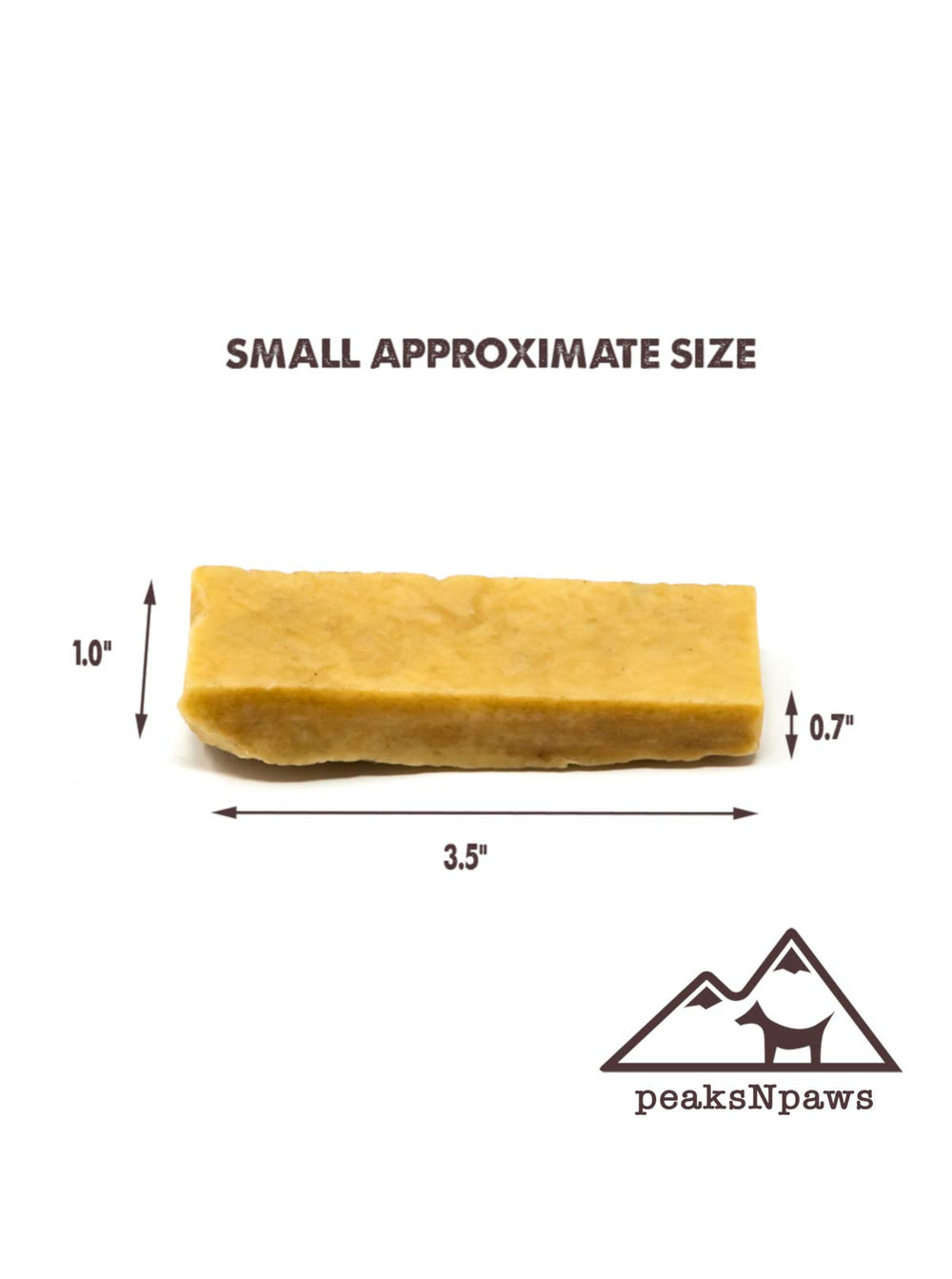 Friandise PeaksNpaws fromage yak longue durée pour chiens actifs.
