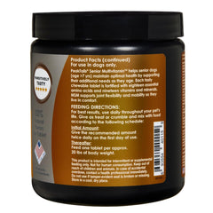 PeakTails Senior Multivitamin – formulation MSM et SOD pour le soutien immunitaire.