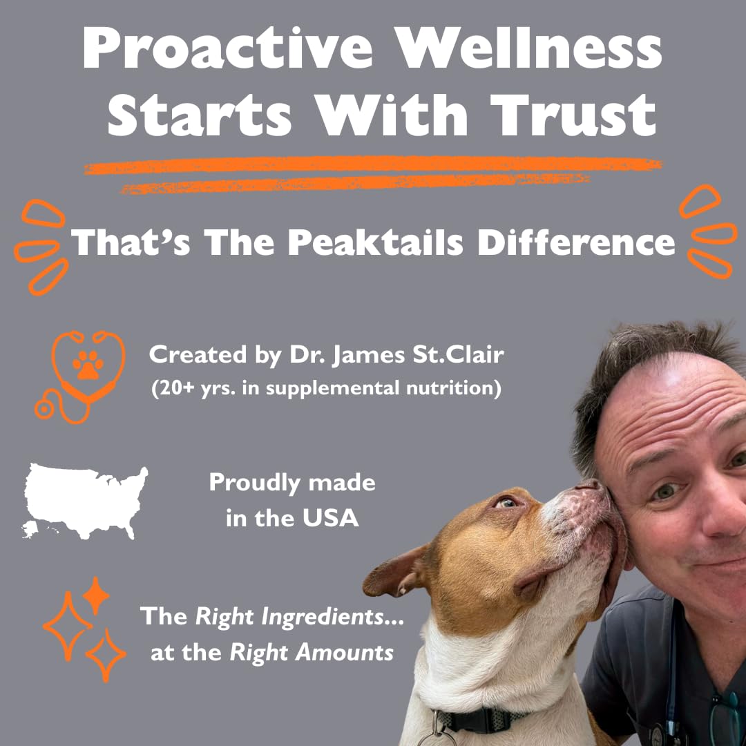 PeakTails Senior Multivitamin – utilisation facile comme friandise lors des repas.