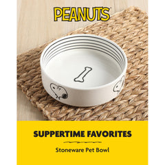 Bol Peanuts Snoopy bol-chien-os-design, stabilité accrue pour éviter les renversements.