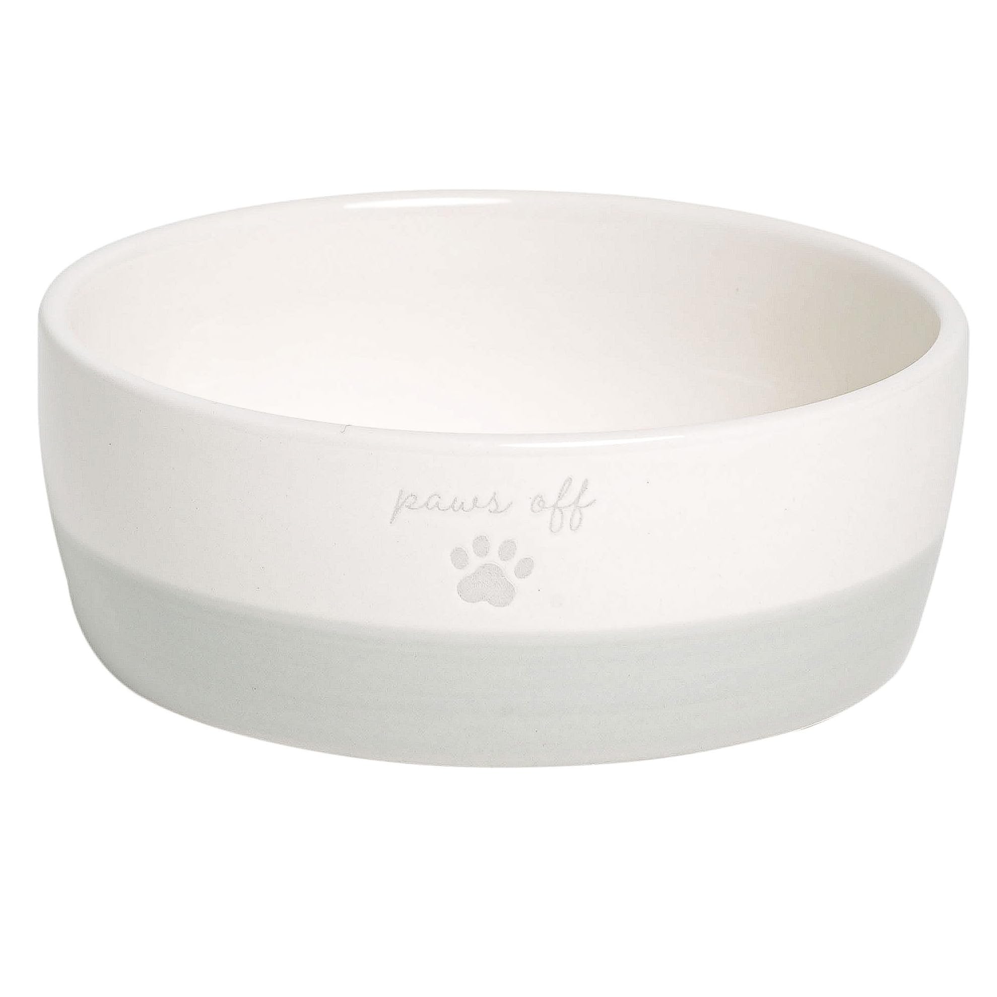 Bol Pearhead pour chat avec design pattes hors et gris.