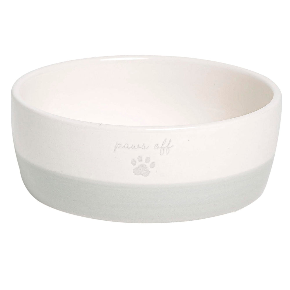 Bol Pearhead pour chat avec design pattes hors et gris.