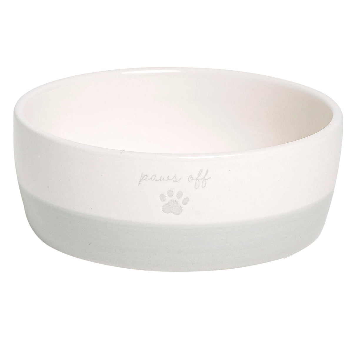Bol Pearhead pour chat avec design pattes hors et gris.