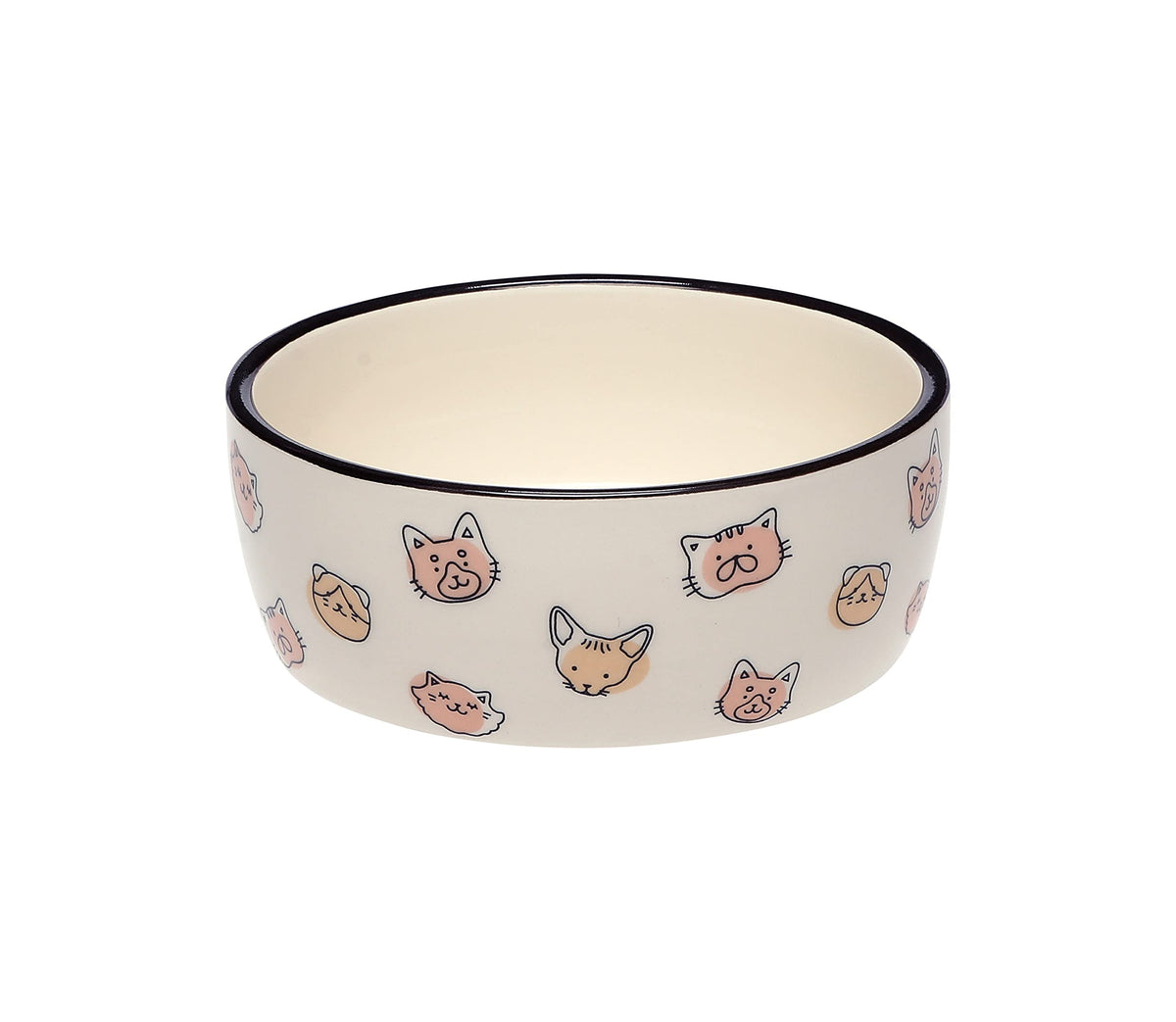 Pearhead bol chat céramique avec visage chat, design charmant pour repas quotidiens.