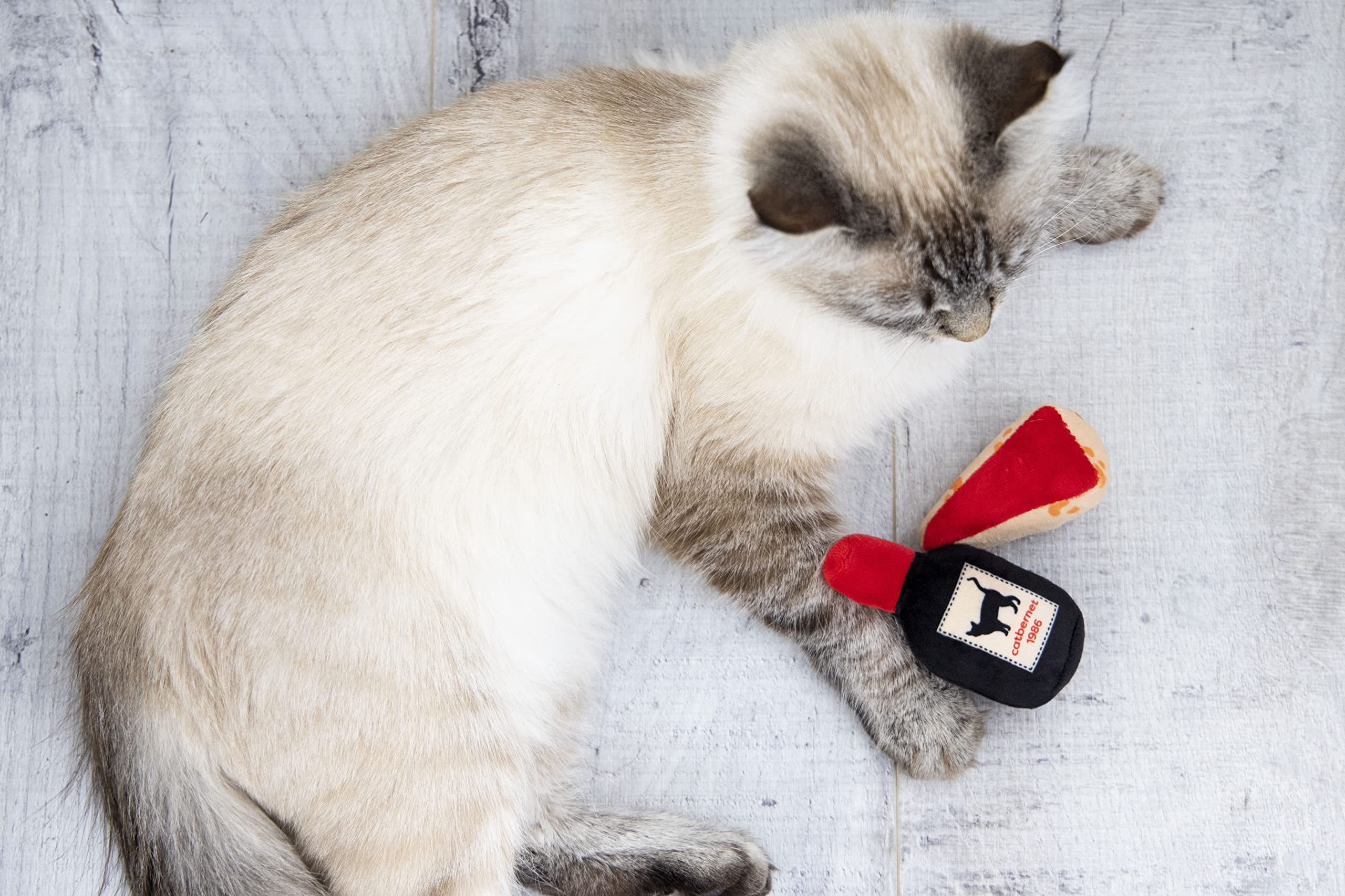 Pearhead chat vin joue bouteille rouge crissante : cadeau idéal et photo-ready.