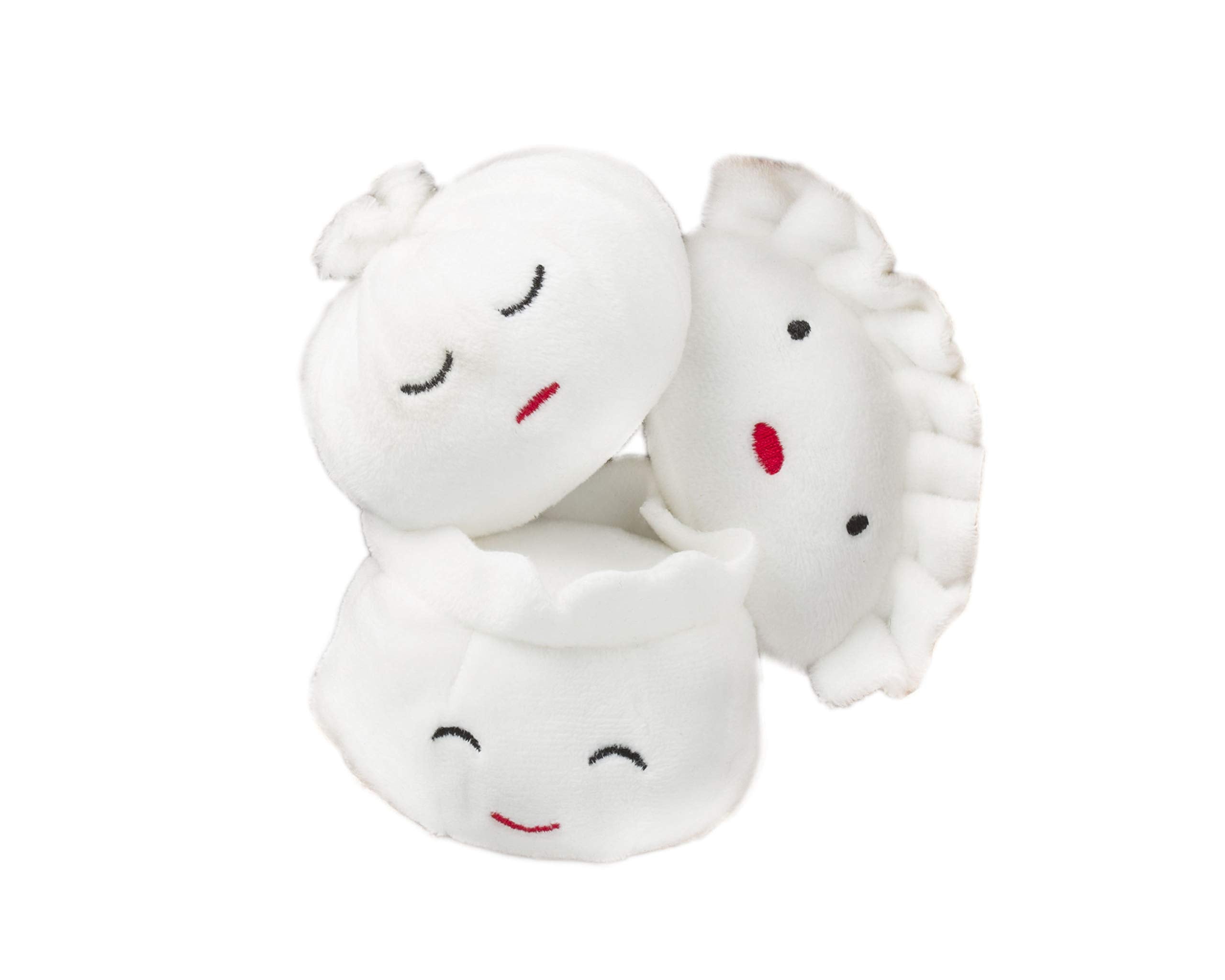Pearhead Dim Sum ensemble de trois peluches pour chien, parfaites pour le jeu et les câlins.
