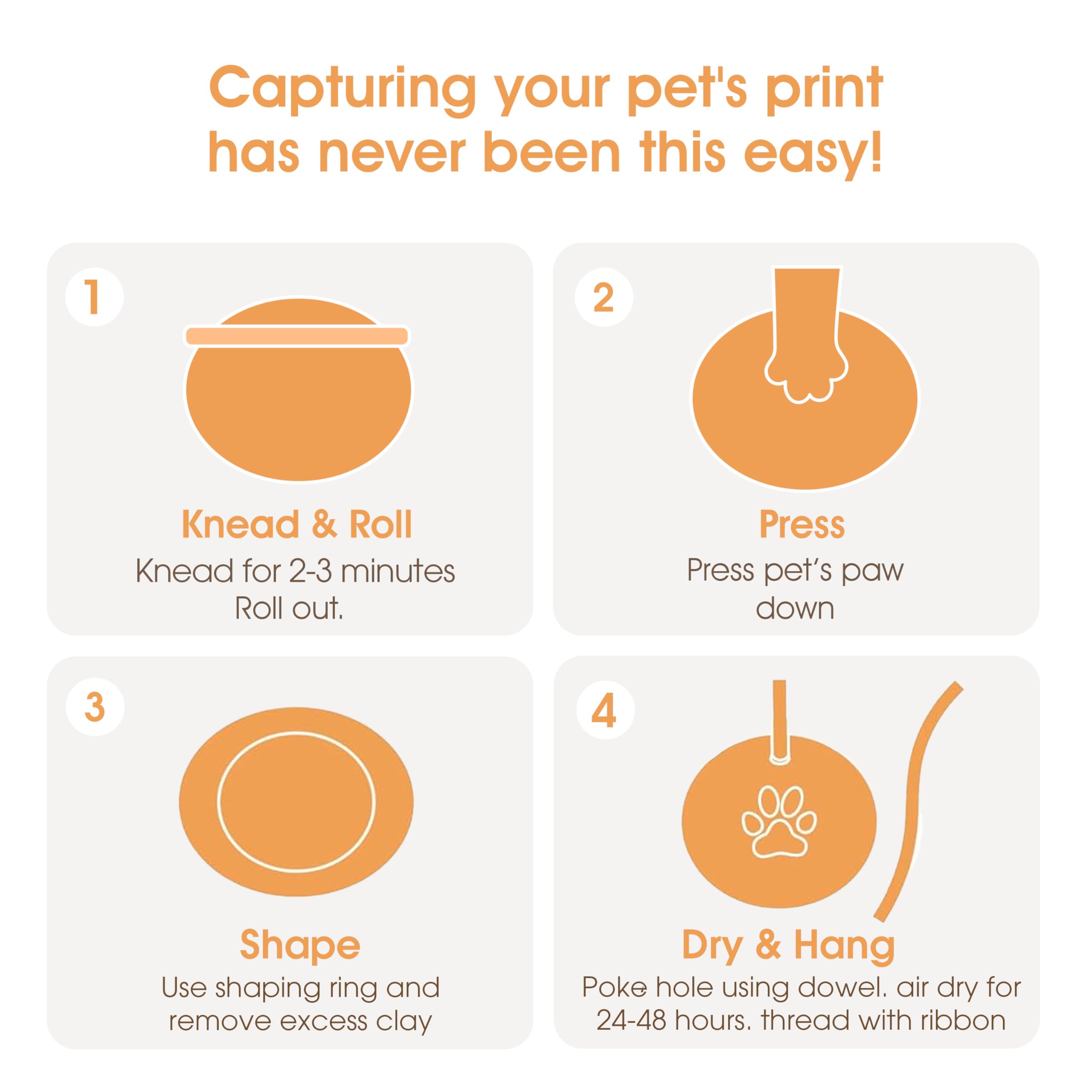 Pearhead kit diy empreinte patte: tout le nécessaire en un seul paquet.