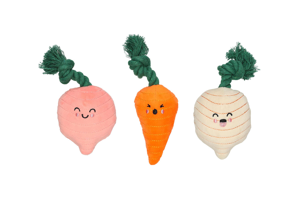 Pearhead radis jouet chien peluche avec corde, parfait pour tir et amusement interactif