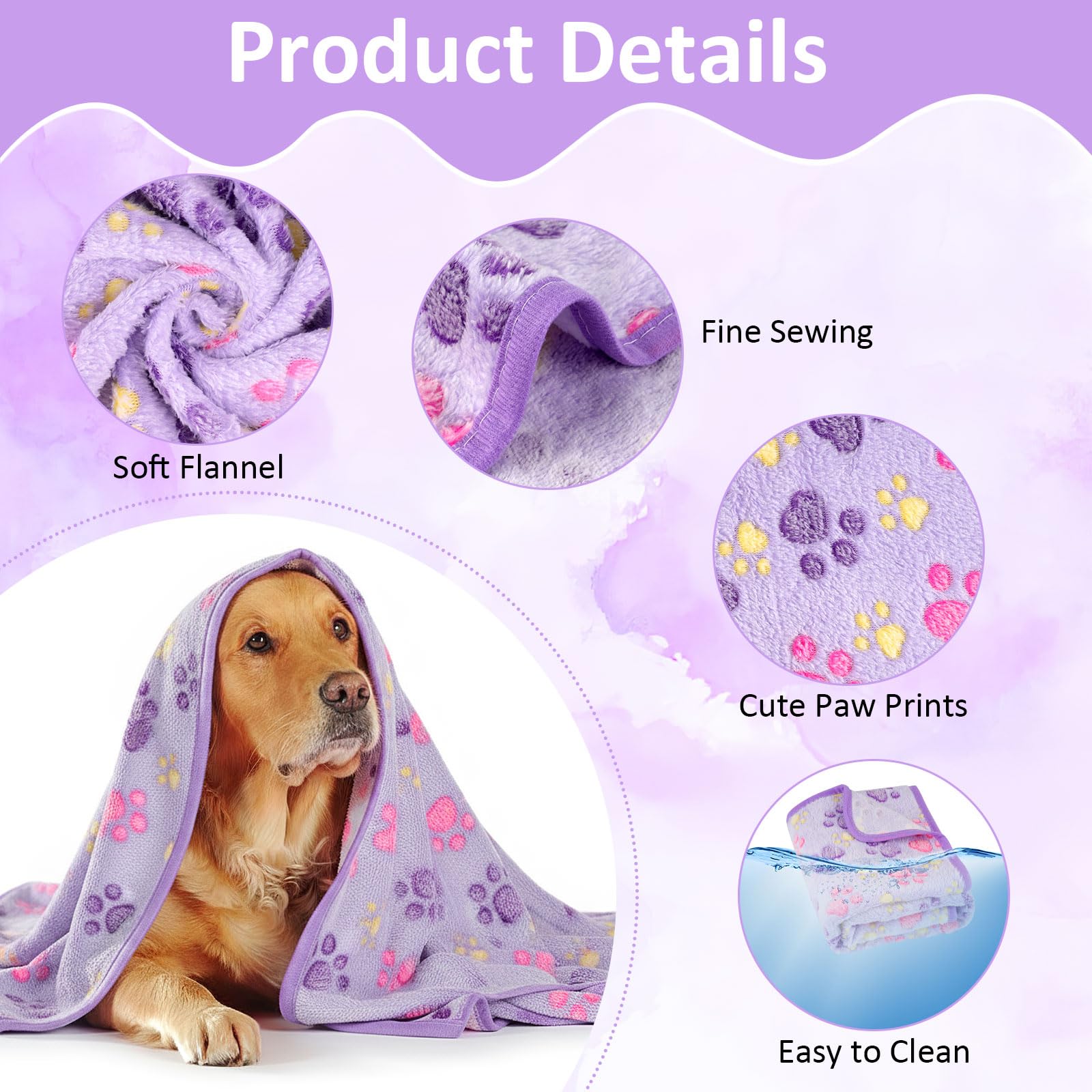 Peasug Couverture Chat 42x30 violet, chaleur réconfortante lors des siestes.