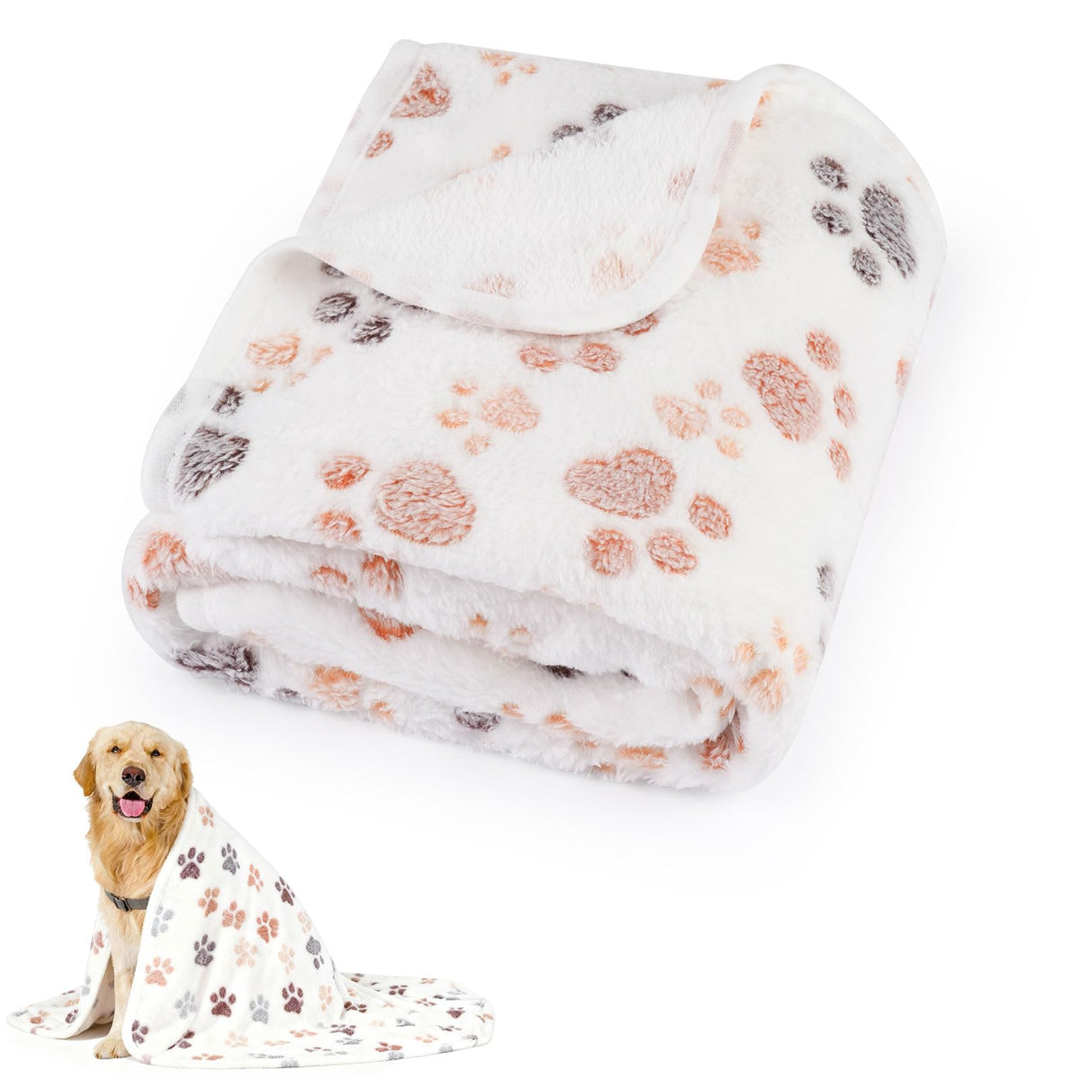 PEASUG couverture chat doux blanc 42x30 — confort nocturne pour le chat.
