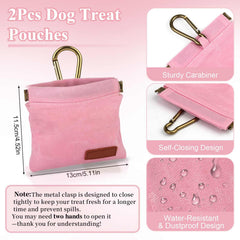 PEASUG pochettes friandises chien avec mousqueton robuste pour attacher en promenade.