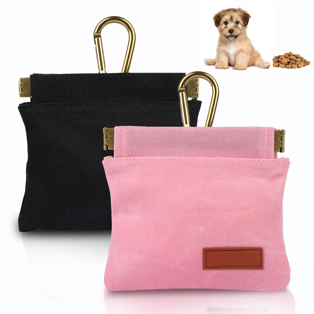 PEASUG pochette friandises chien entraînement, fermeture automatique pour éviter les déversements.