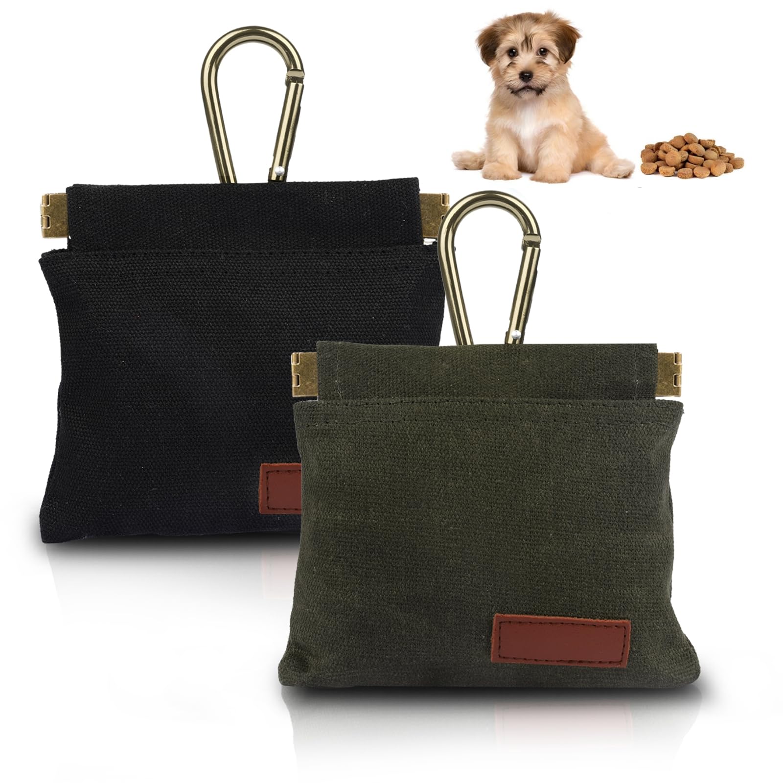 PEASUG sac gourmand chien entrainement compact, pratique pour friandises en déplacement.