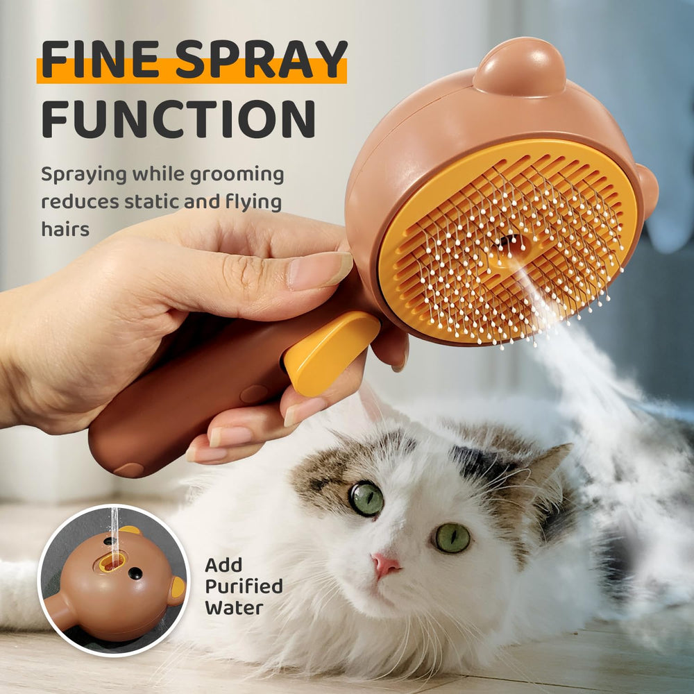 Pecait brosse-chat design mignon et léger pour séances de soins.