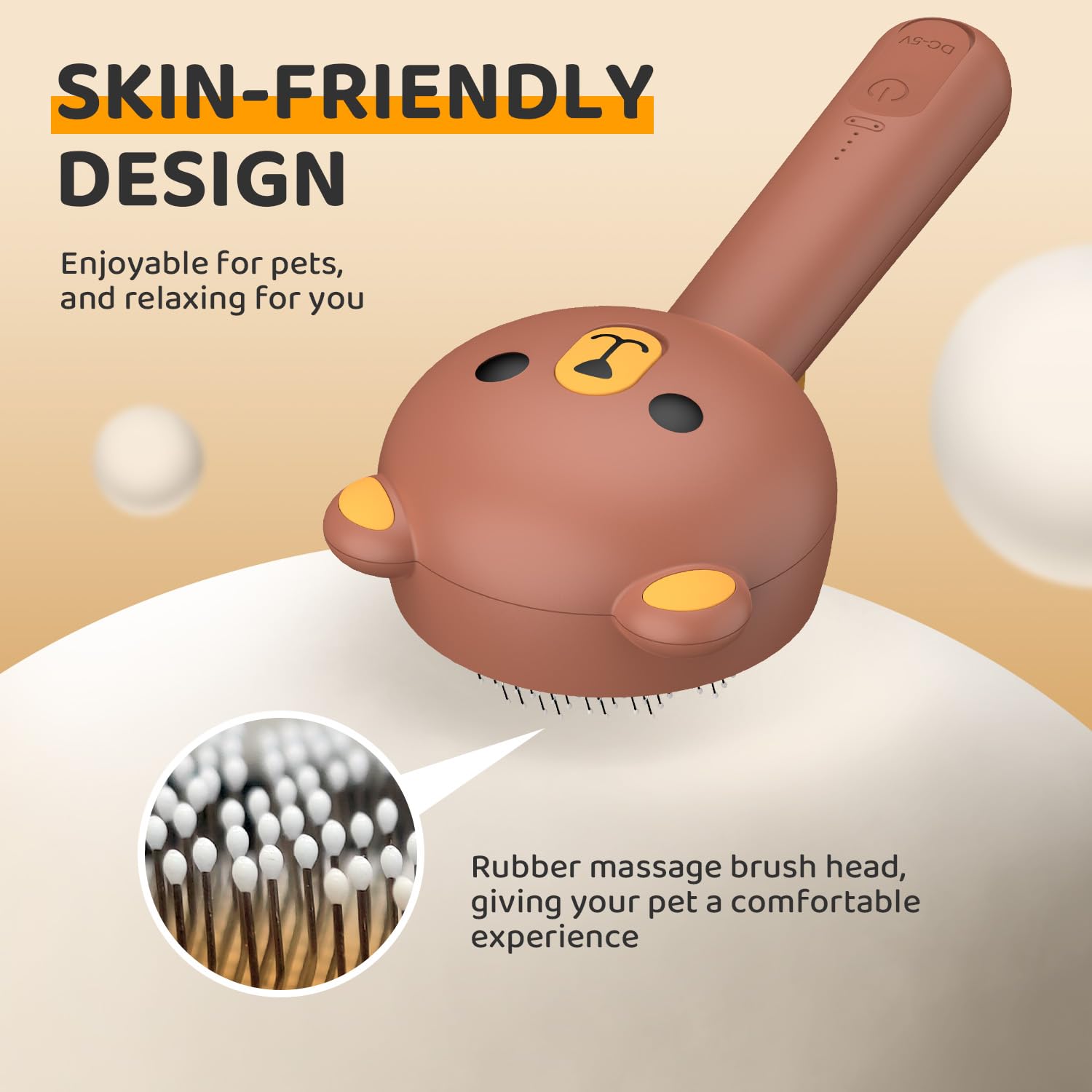 Pecait brosse-chat étanche idéale pour usage quotidien et bain.