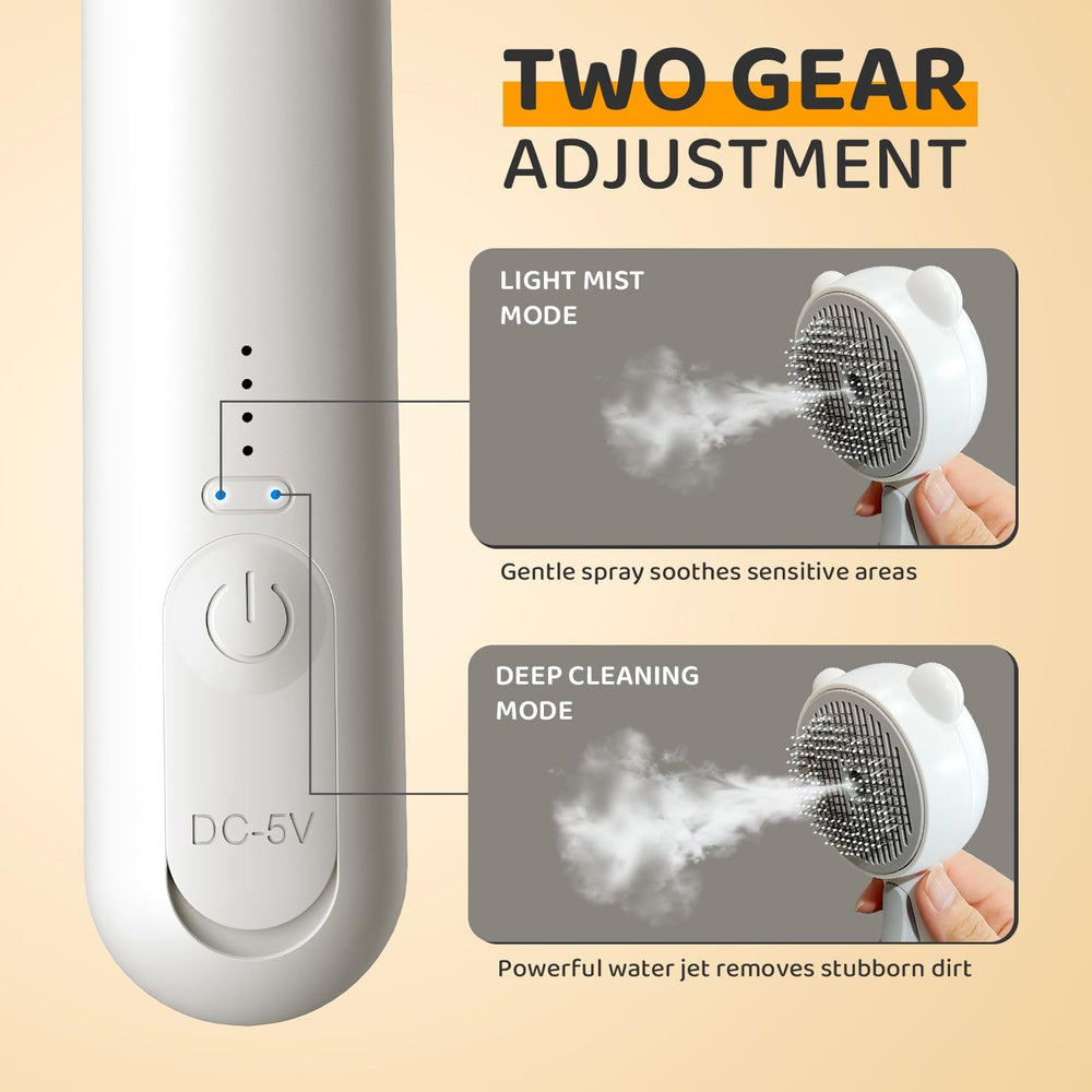 Pecait brosse-chat-vapeur mode douce : vapeur légère pour zones sensibles.