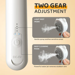 Pecait brosse-chat-vapeur mode douce : vapeur légère pour zones sensibles.