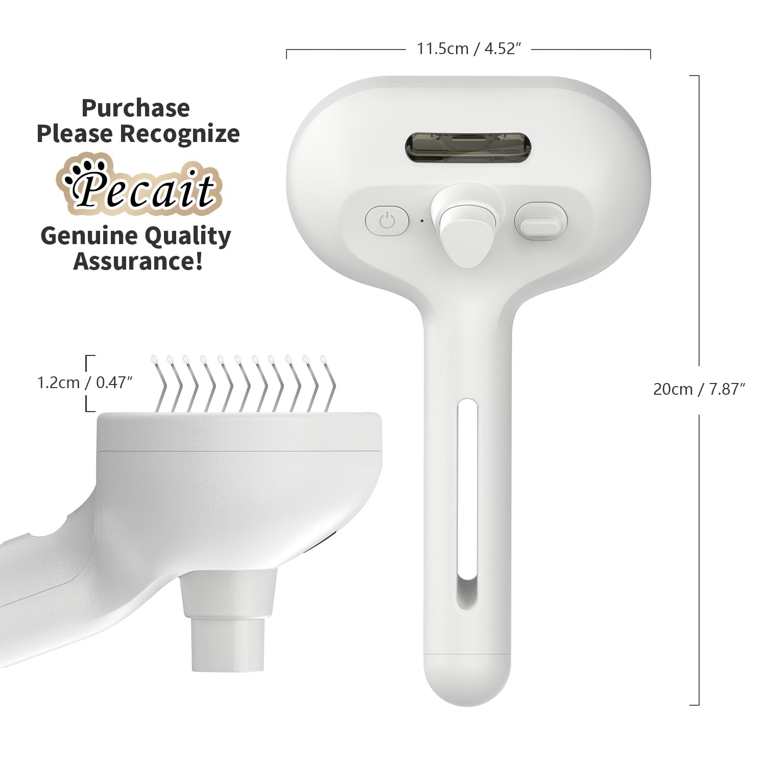 Pecait Brosse Vapeur Chat ergonomie-design – prise en main confortable