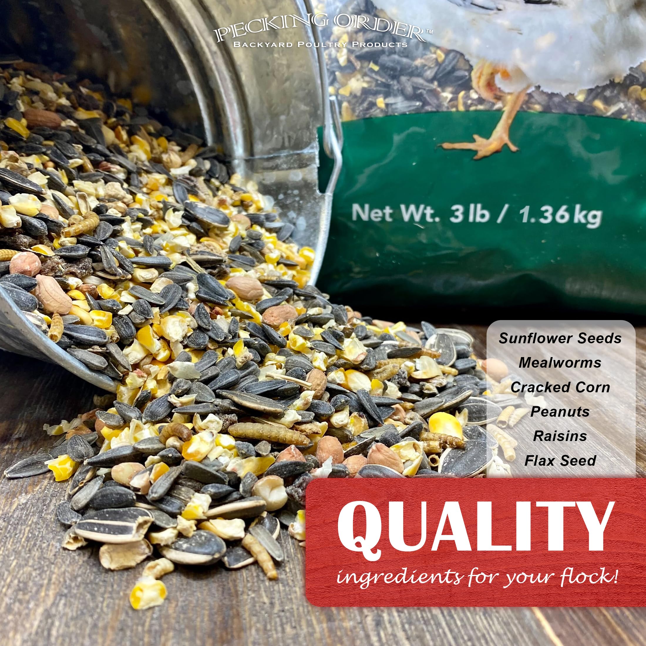 Pecking Order 9328: graines de tournesol riches en huiles saines et antioxydants.