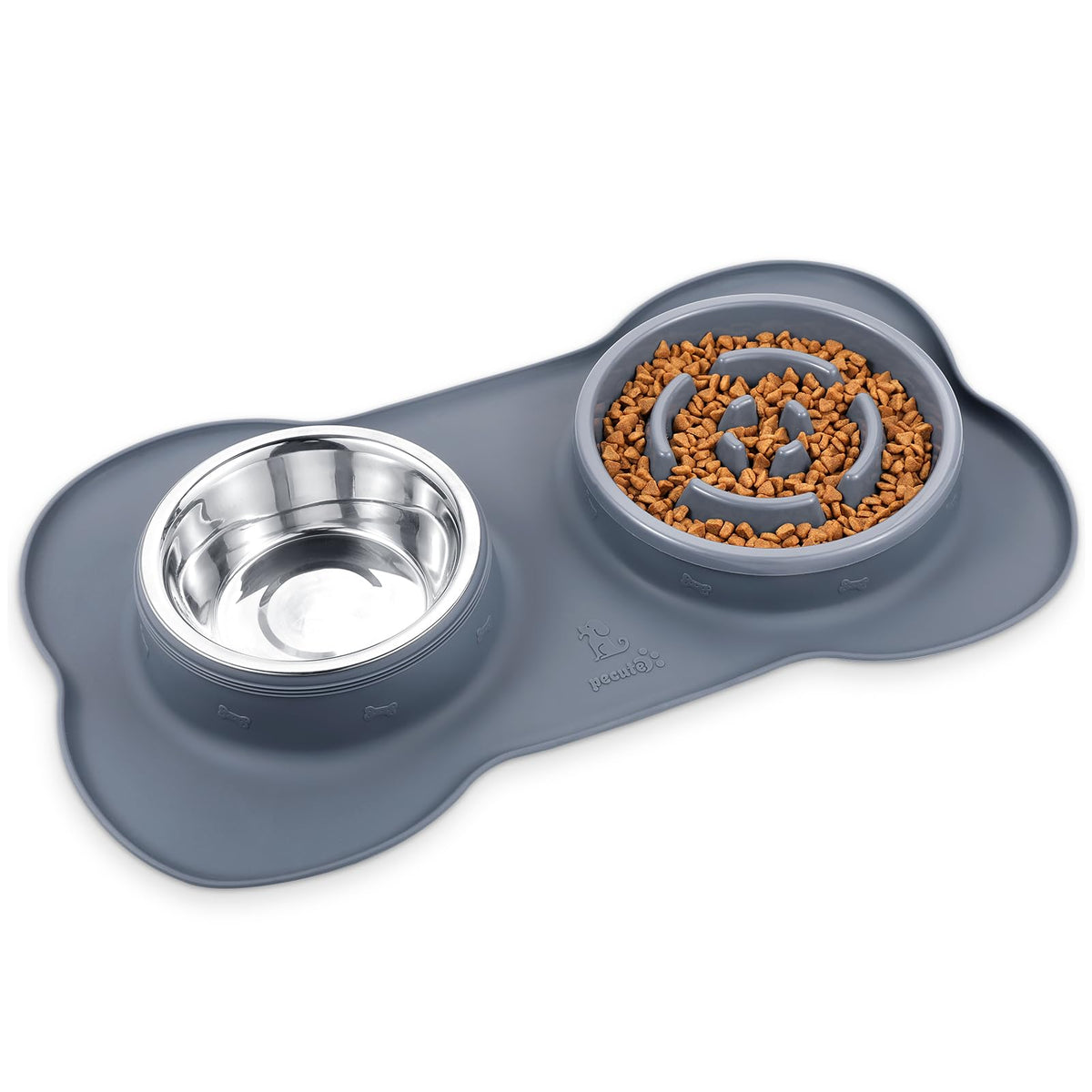 Bol lent Pecute en silicone ralentissant l’alimentation et protégeant le sol.