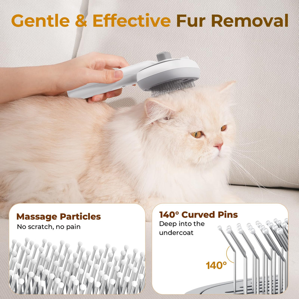 Pecute brosse chat steam, autonomie longue grâce à la batterie fiable.