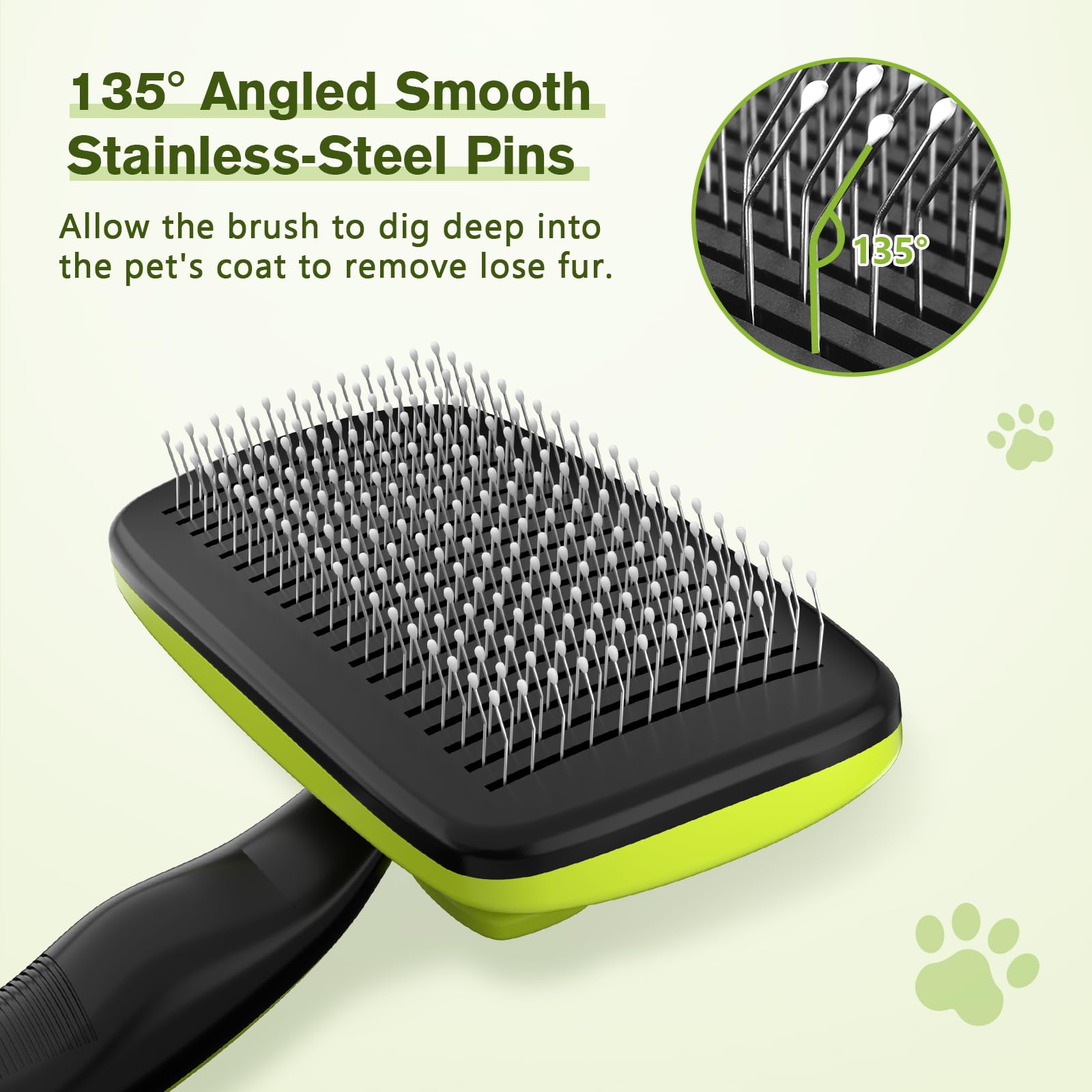 Brosse Pecute avec poignée ergonomique pour grooming